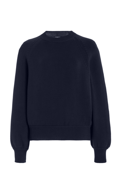 High Sport Exclusive Cotton-cashmere Sweater In Navy