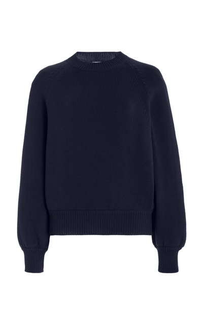 High Sport Exclusive Cotton-cashmere Jumper In Navy