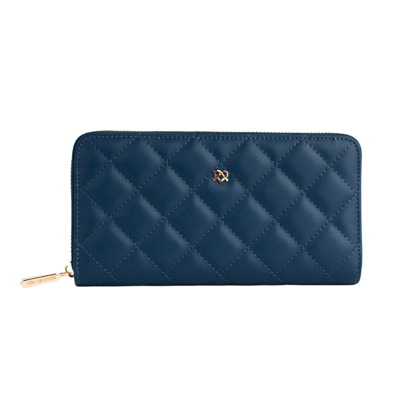 Gunas New York Uptown Quilted Wallet In Blue