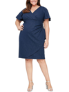 Slny Plus Womens Sparkle Midi Sheath Dress In Multi