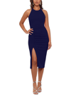 BETSY & ADAM WOMENS HALTER CUT-OUT COCKTAIL AND PARTY DRESS