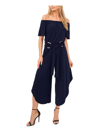 MSK WOMENS BELTED STRETCH JUMPSUIT