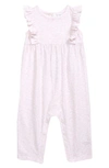 Nordstrom Babies' Kid's Ruffle Breezy Romper In Pink Breath Meadow