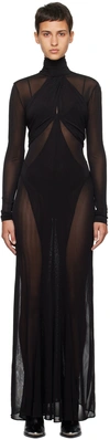 Isabel Marant Rimma Halterneck Jersey Maxi Dress In 01bk Black