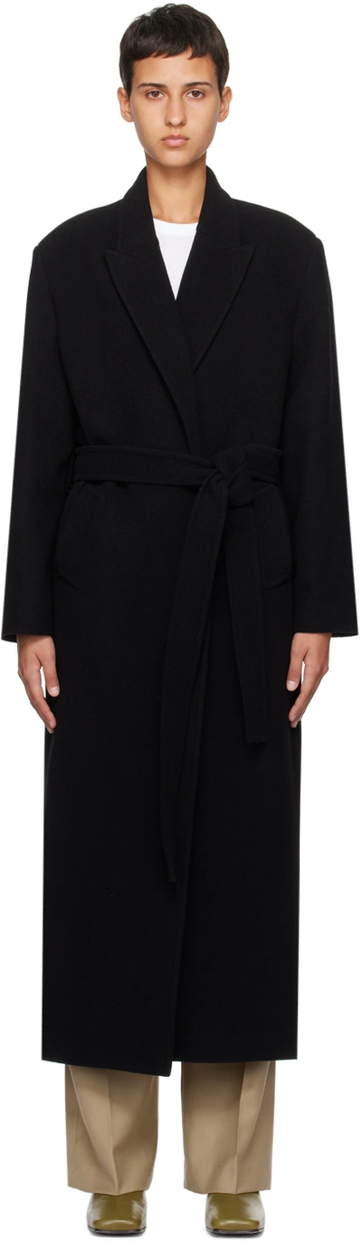 Olenich Black Belted Coat