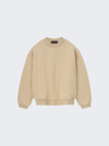 Essentials Beige Crewneck Sweatshirt In Gold Heather