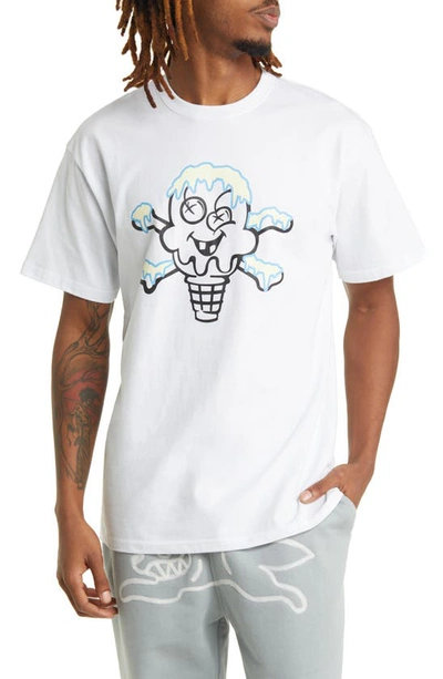 Icecream Iceberg Cotton Graphic T-shirt In White