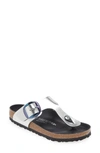 Birkenstock Women's Gizeh Slip On Buckled Thong Footbed Sandals In Silver
