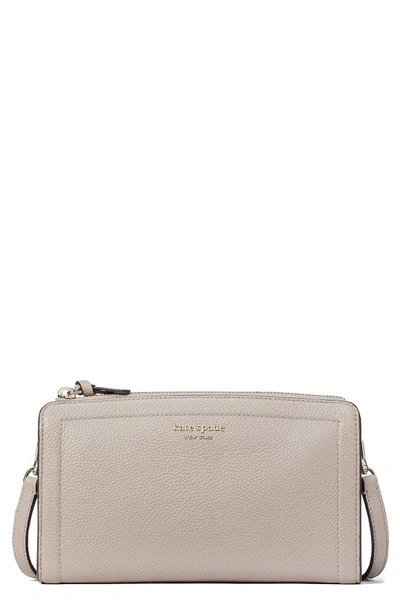 Kate Spade New York Knott Small Leather Crossbody Bag In Warm Taupe.