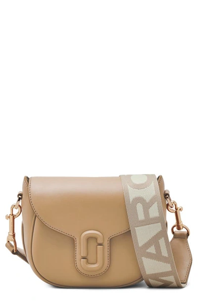 Marc Jacobs The Covered J Marc Small Saddle Bag In Camel/gold