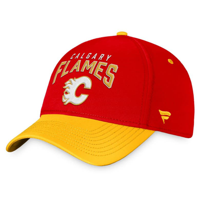 Fanatics Branded Red/yellow Calgary Flames Fundamental 2-tone Flex Hat