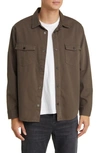 Frame Fashion Denim Shirt In Dark Olive