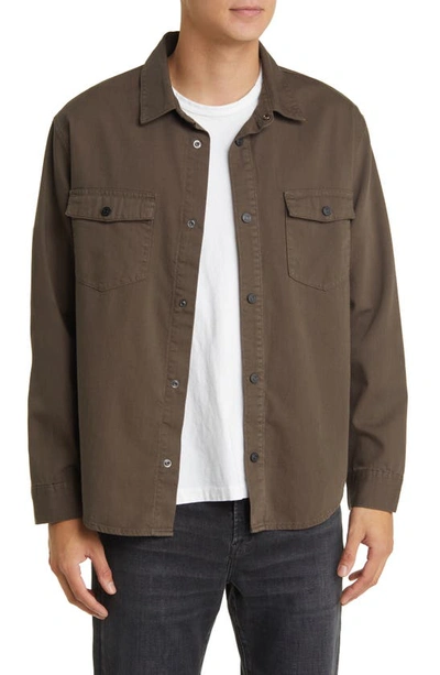 Frame Fashion Denim Shirt In Dark Olive