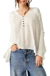 Free People Lyrical Flowy Tunic Top In Ivory