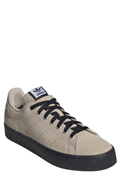 Adidas Originals Stan Smith Trainer In Beige/ Core Black/ Gum5