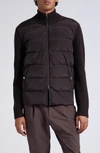 Herno Padded Wool Jacket In Dark Brown
