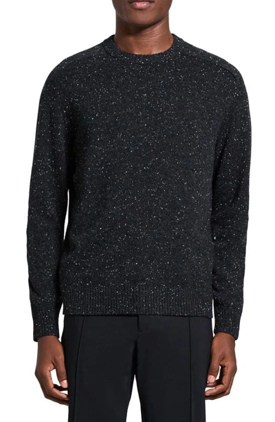 Theory Dinin Donegal Wool & Cashmere Sweater In Charcoal Multi - Qdy