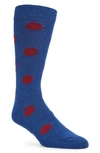 Nordstrom Polka Dot Dress Socks In Blue