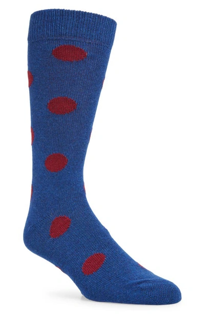 Nordstrom Polka Dot Dress Socks In Blue