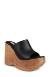 Zigi Zhamira Platform Wedge Sandal In Blk Leathe