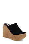 Zigi Zhamira Platform Wedge Sandal In Blk Suede