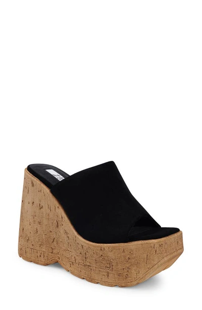 Zigi Zhamira Platform Wedge Sandal In Blk Suede