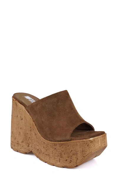 Zigi Zhamira Platform Wedge Sandal In Tan Leather