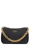 Kate Spade Jolie Small Leather Convertible Crossbody Bag In Black