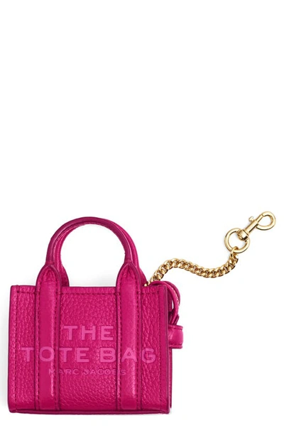 Marc Jacobs The Nano Tote Bag Charm In Lipstick Pink