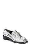Rag & Bone Maxwell Metallic Stud Slip-on Loafers In Silver