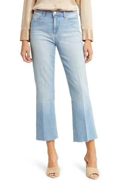 L Agence Kendra Raw Hem Crop Flare Jeans In Canyon