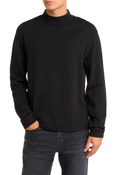 Frame Brushed Cashmere Turtleneck Sweater In Black