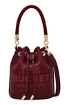 Marc Jacobs The Leather Bucket Bag In Cherry