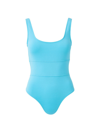 Melissa Odabash Womens Turquoise Perugia Scoop-neck Swimsuit