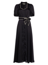 THE GREAT WOMEN'S MELODY BELTED SATIN MIDI-DRESS
