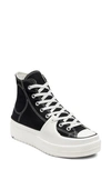 Converse Mens  Chuck Taylor All Star Hi Construct In Black/ Vintage White