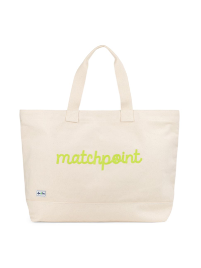 Ame & Lulu Matchpoint Country Club Tote Bag In Cream