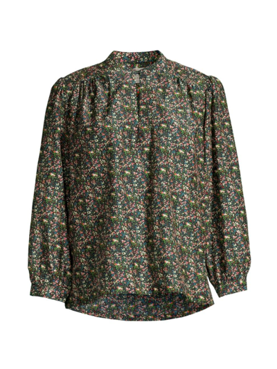 Birds Of Paradis Women's Bailey Floral Cotton & Silk Blouse In Neutral