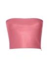 Lapointe Faux Leather Tube Top In 14