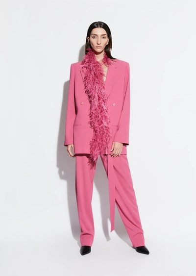 Lapointe Pebble Crepe Belted Trouser In 14