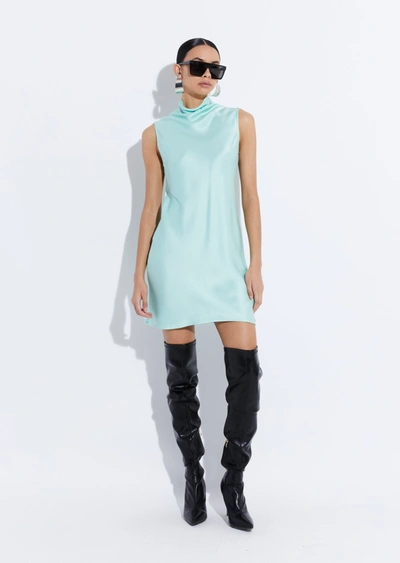 Lapointe Satin Sleeveless Dress In 14