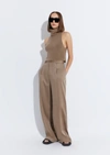 Lapointe Wool Relaxed Pleated Pant In 14