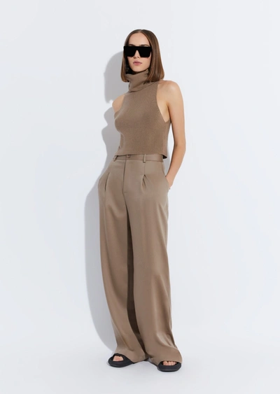 Lapointe Wool Relaxed Pleated Pant In 14