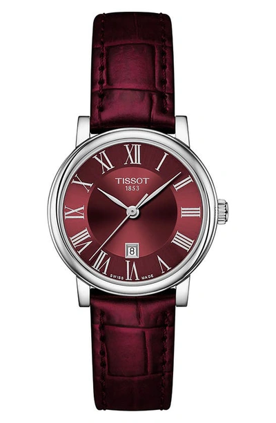 TISSOT TISSOT CARSON PREMIUM LEATHER STRAP WATCH, 30MM