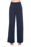 Alexia Admor Elodie Pinstripe Pants In Navy Stripe
