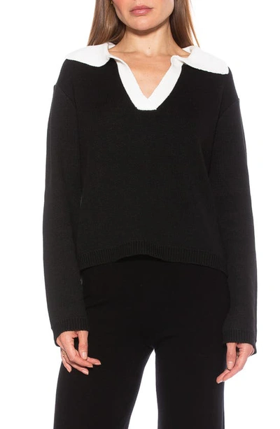 ALEXIA ADMOR EVANDER RETRO COLLARED SWEATER