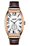 Tissot Porto Chronograph Croc Embossed Leather Strap Watch, 31mm In White