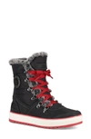 Aquatherm By Santana Canada Mara Waterproof Faux Fur Boot In Black Red