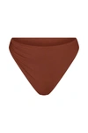 Anemos The Draped Asymmetric Midi Bikini Bottom In Sienna