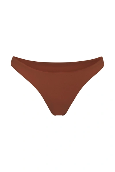 Anemos Eighties High Cut Bikini Bottom In Umber In Sienna